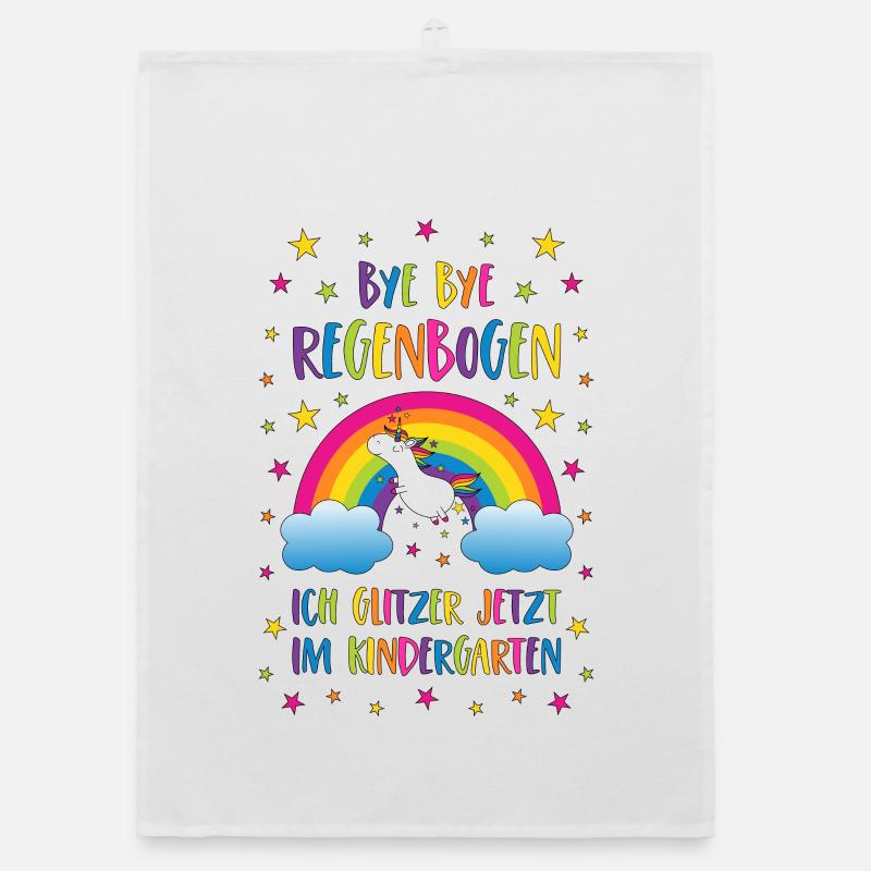 Bye Bye Rainbow Nursery Unicorn Glitter Organic dish towel