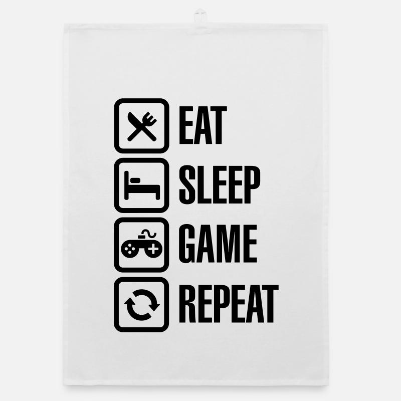 Eat sleep game repeat Torchon bio