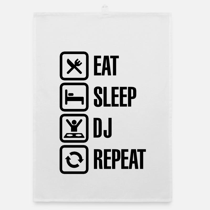 Eat Sleep DJ Repeat Organic Geschirrtuch