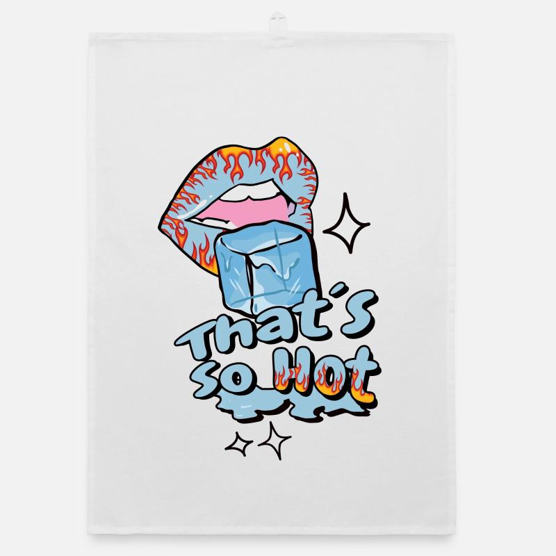 Bouche chaude avec de la glace Torchon bio