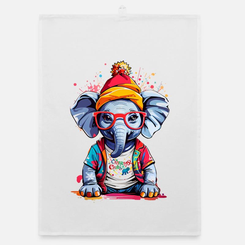 Cool Elephant Organic dish towel