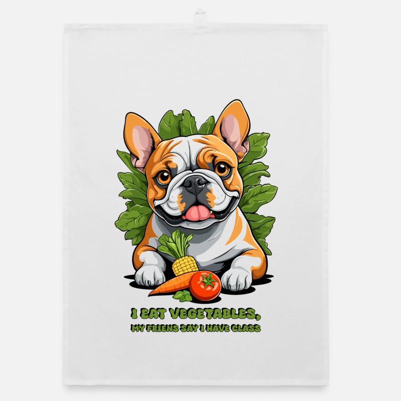 Bouledogue végétalien Torchon bio