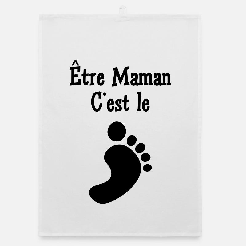 Être Maman, c'est le pied ! Torchon bio