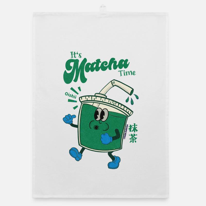 Its Matcha Time Organic Geschirrtuch