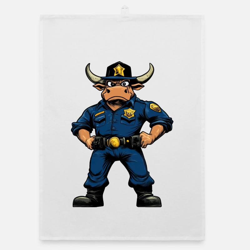Stiere Polizei Organic Geschirrtuch