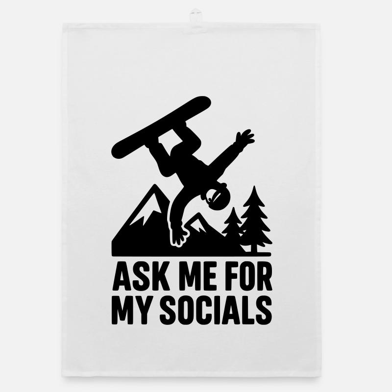 ask me for my socials Organic dish towel