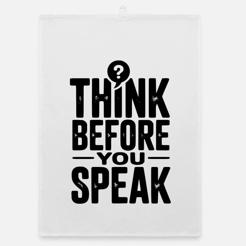 Think Before You Speak Organic dish towel