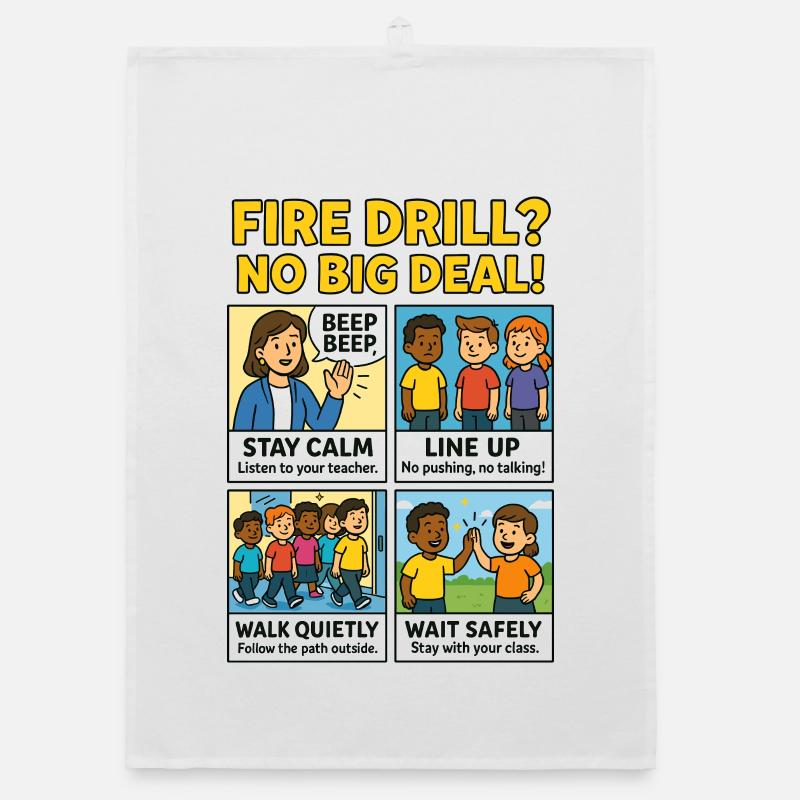 Fire alarm made easy Organic dish towel