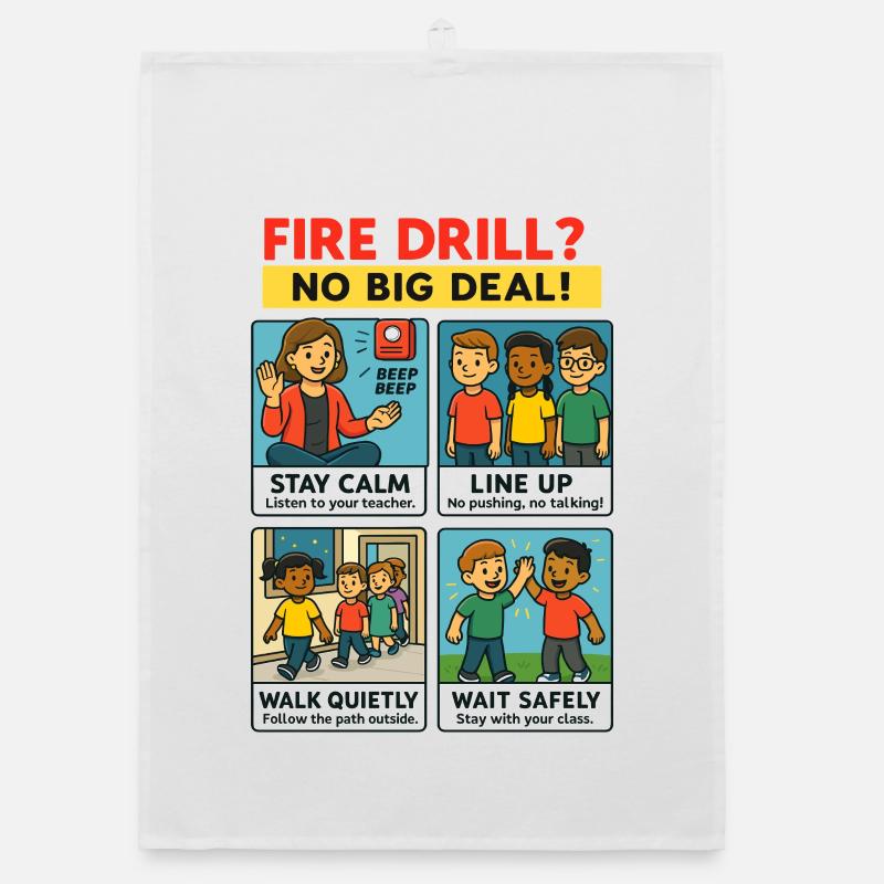 Fire alarm made easy Organic dish towel