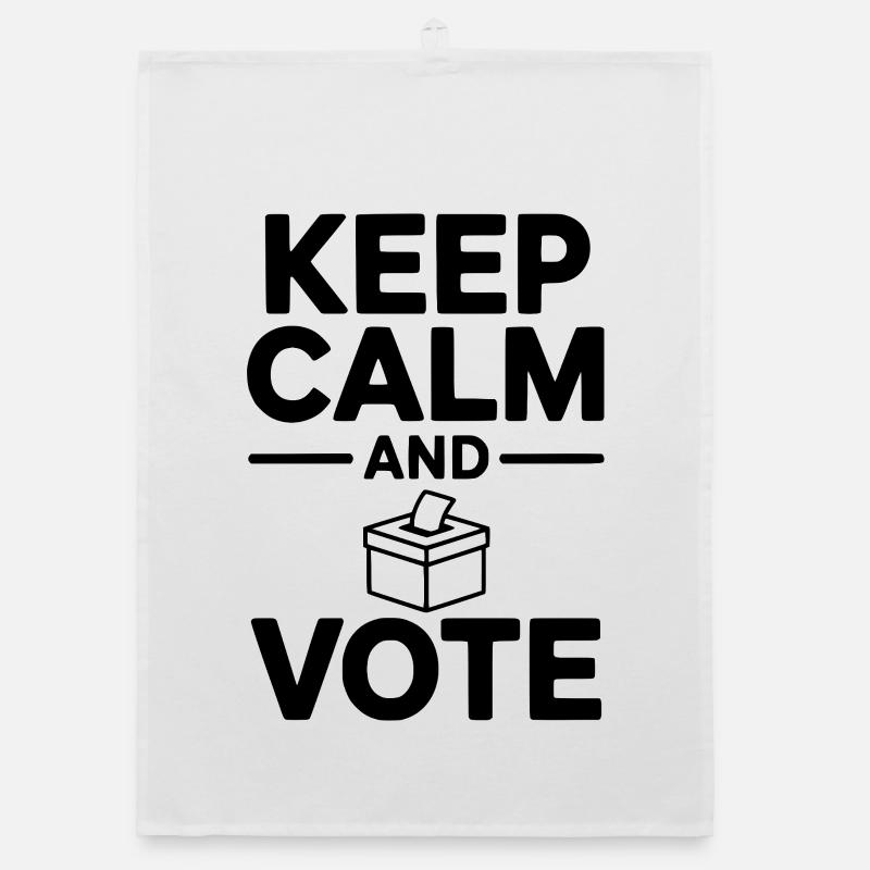 Keep Calm and Vote Organic dish towel