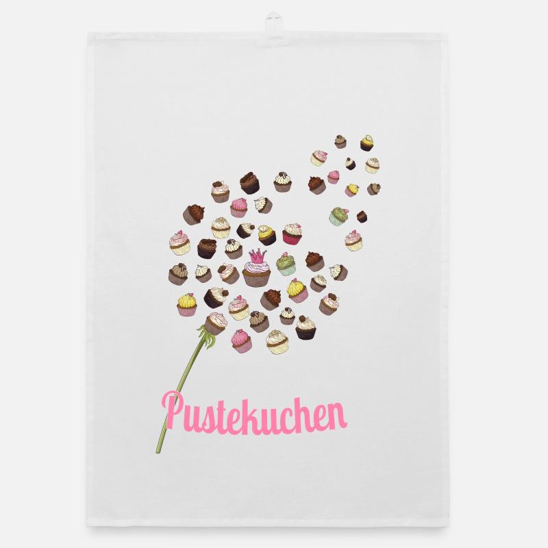 Puff Cake – Funny Cupcake Design Organic dish towel