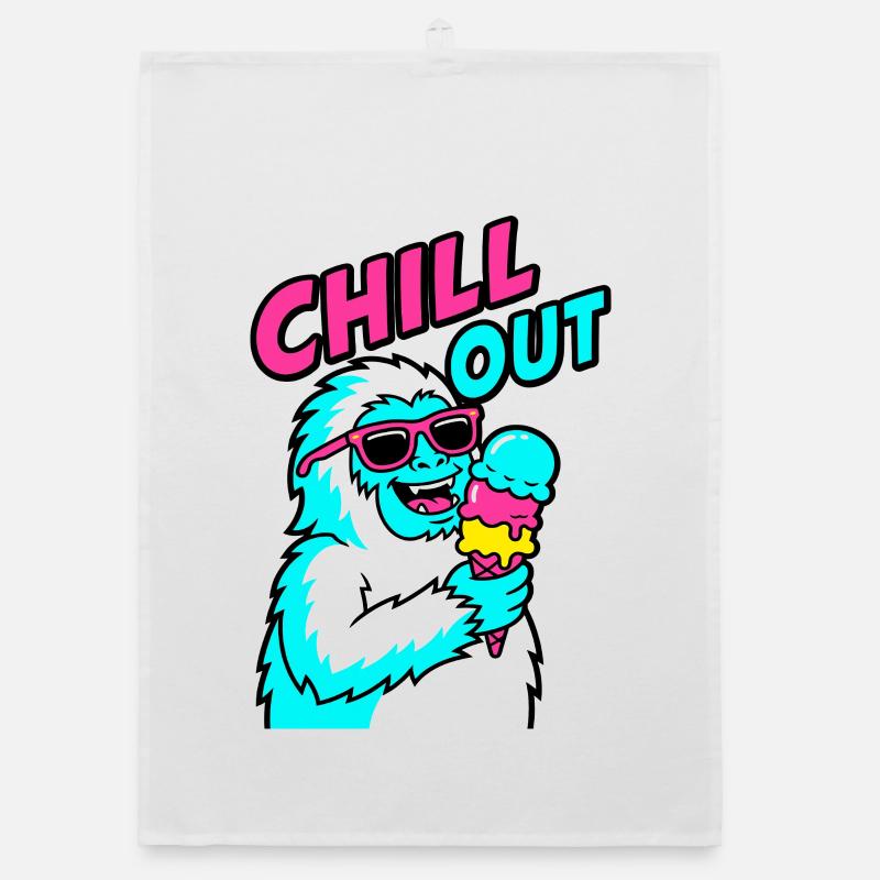 Chill Out Yeti Organic dish towel