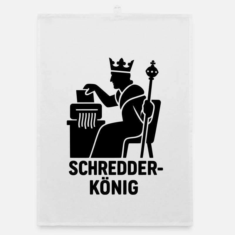 schredder könig - Organic Geschirrtuch - Weiß