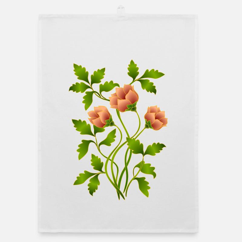 Flowers Organic dish towel