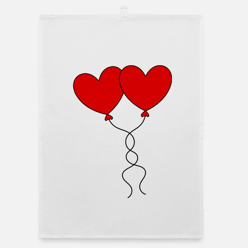 Saint-Valentin cœur rouge, st.valentin Torchon bio