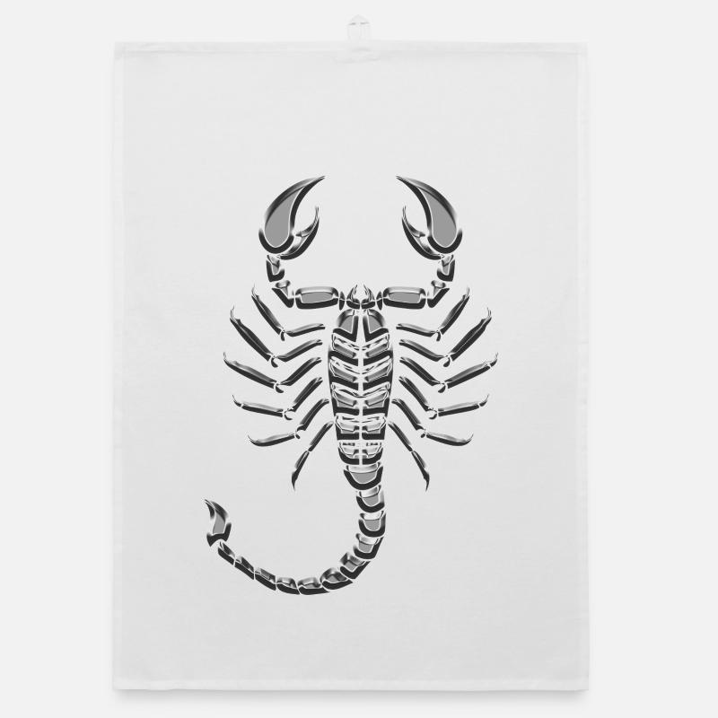 Scorpion metallic chrome Organic dish towel