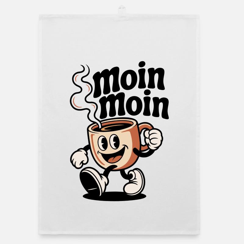 Lustiger Kaffeepot Organic Geschirrtuch