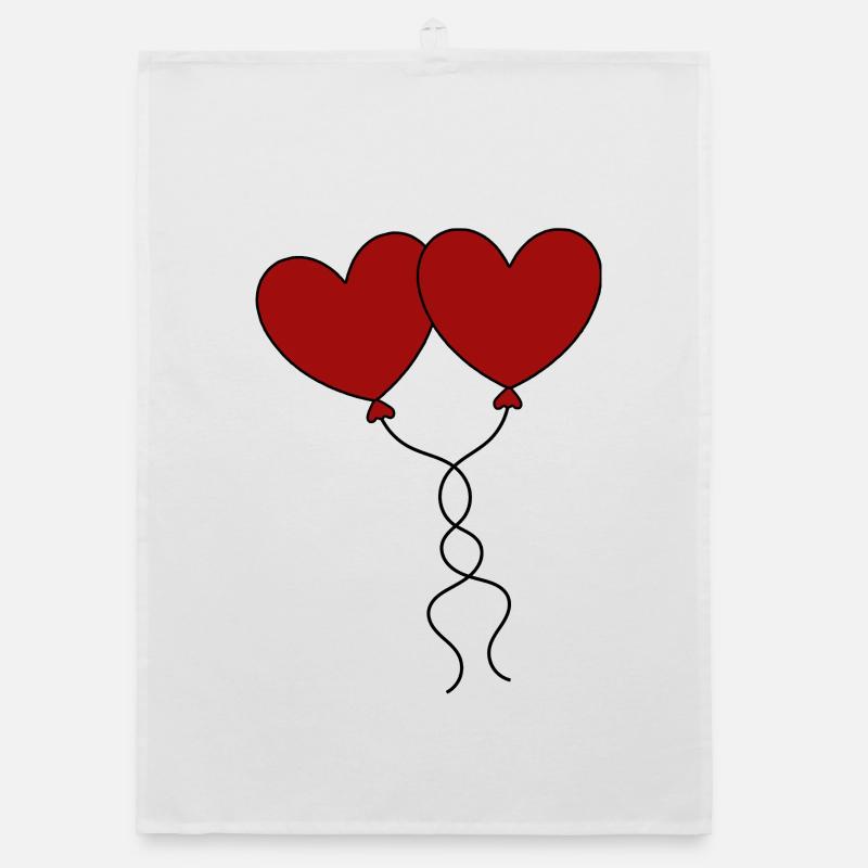 rotes herz rot Geschenk Valentinstag Organic Geschirrtuch