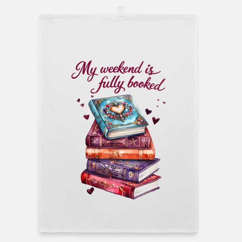 My weekend is completely planned with books Organic dish towel