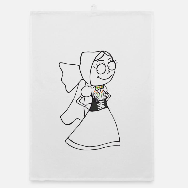 SERBSKA HANKA - kontur - Organic Geschirrtuch