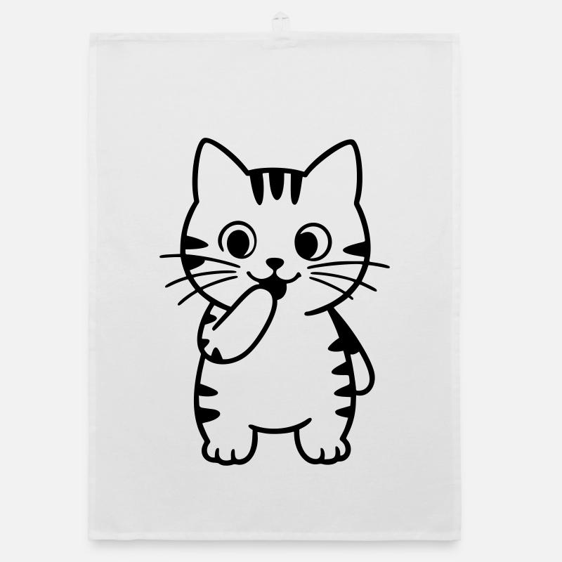 Silhouette debout du Chat tigre Torchon bio