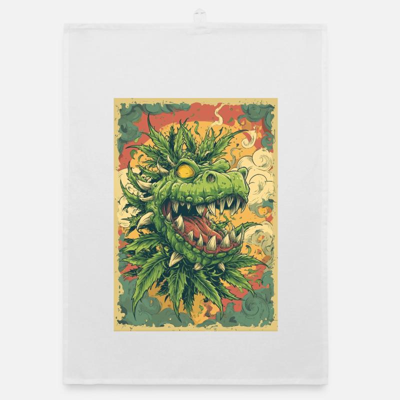 Affiche de cannabis du Dragon Dragon Vert Torchon bio