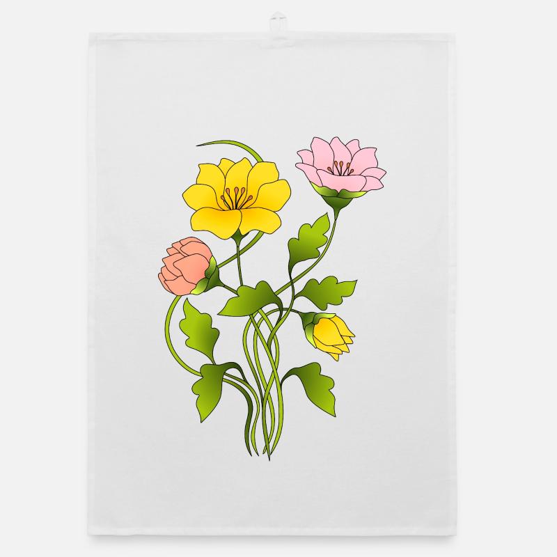 Blumen Organic Geschirrtuch