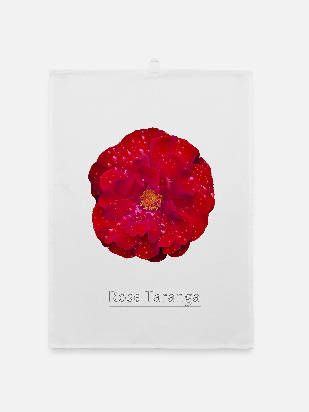 Rose Taranga - Organic Geschirrtuch - Weiß - Vorne