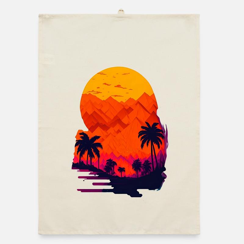 Coucher de soleil dans le désert Torchon bio