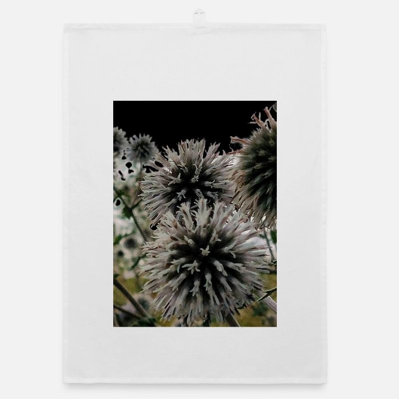 Impression over thistles Organic dish towel