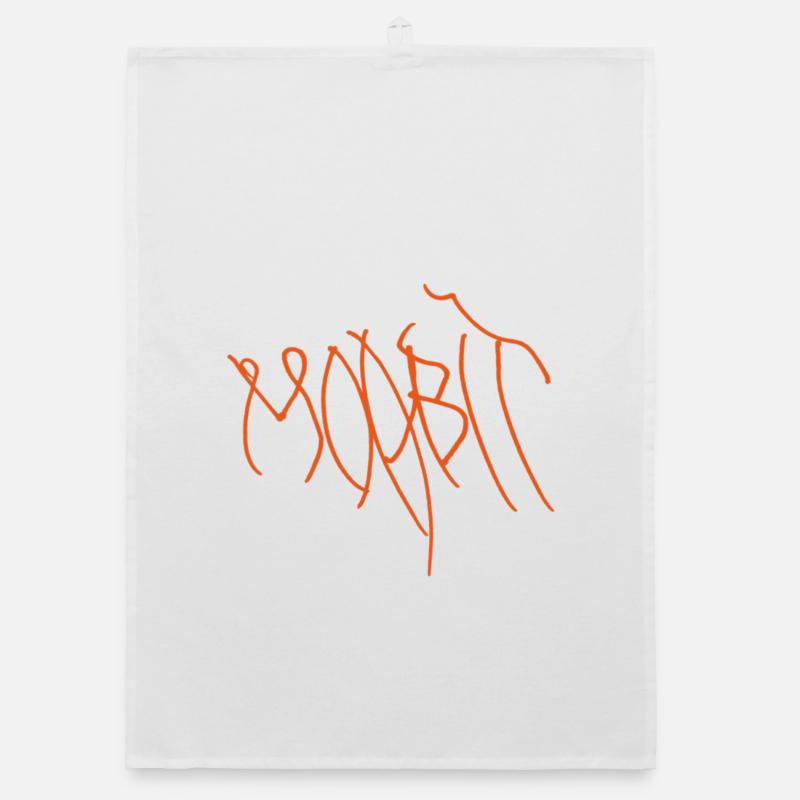 Lignes de graffiti orange Moabit Berlin Torchon bio