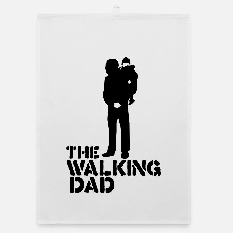 the walking dad - Organic Geschirrtuch - Weiß