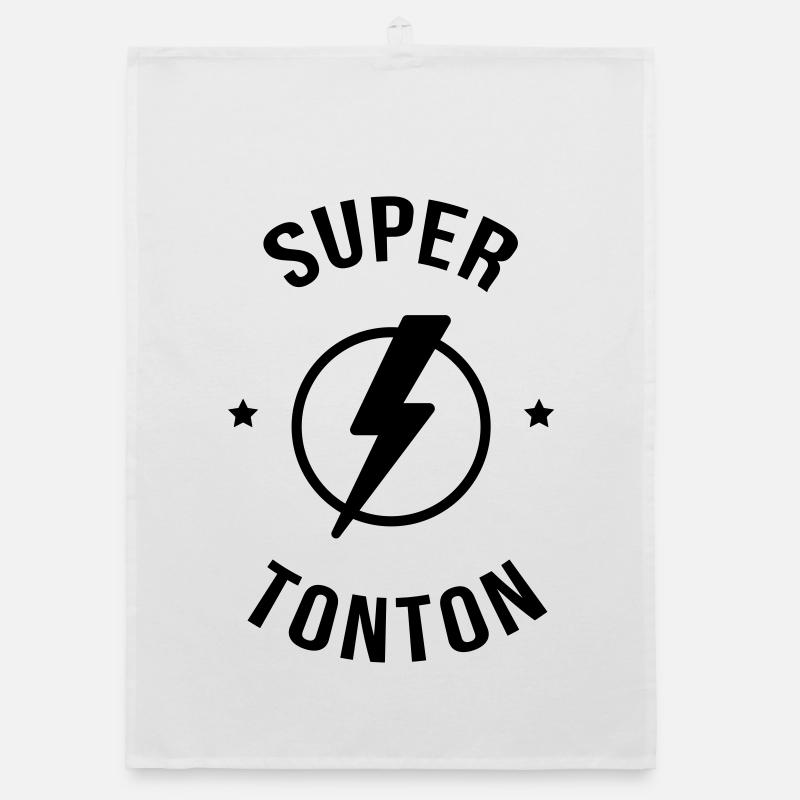 Super Tonton - Baptême - Anniversaire - Noël Torchon bio