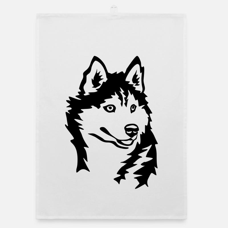 Husky Kopf Organic Geschirrtuch