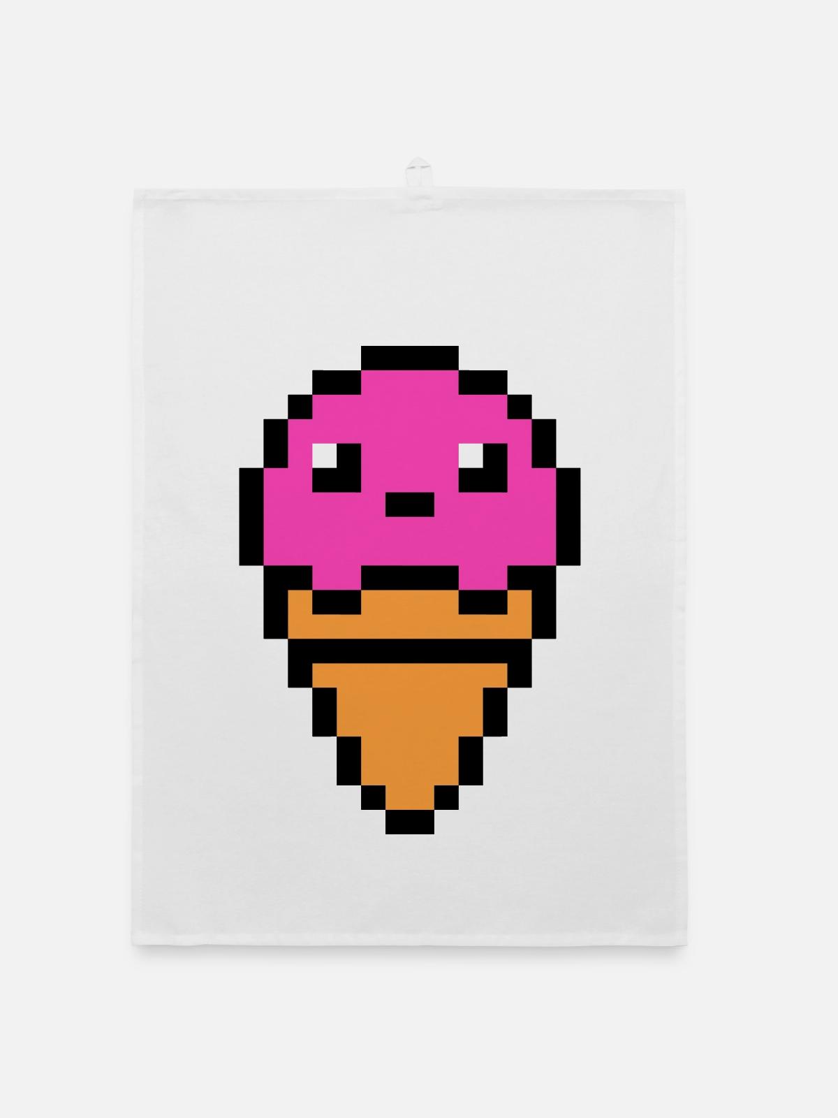 glace - Torchon bio - blanc - Devant