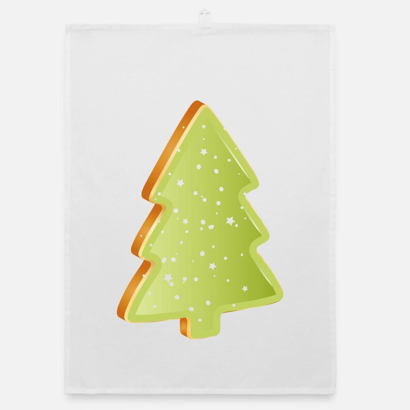 Biscuits au sapin de Noël avec glaçage vert Torchon bio