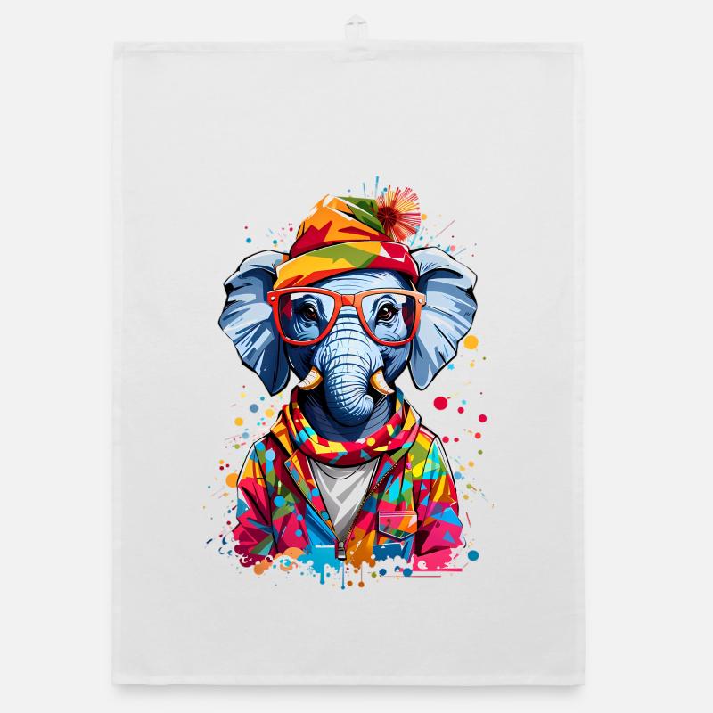 Cool Elephant Organic dish towel
