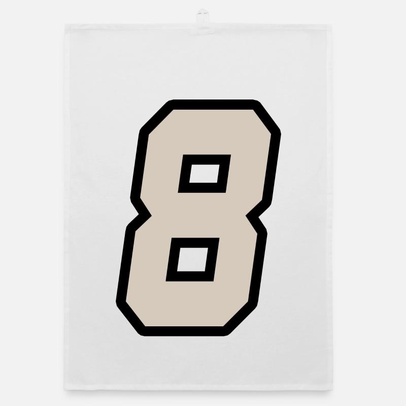 Nummer acht 8 Organic Geschirrtuch