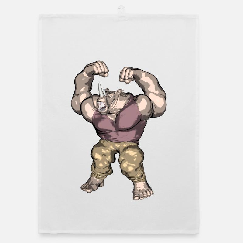 An anthropomorphic rhinoceros Organic dish towel