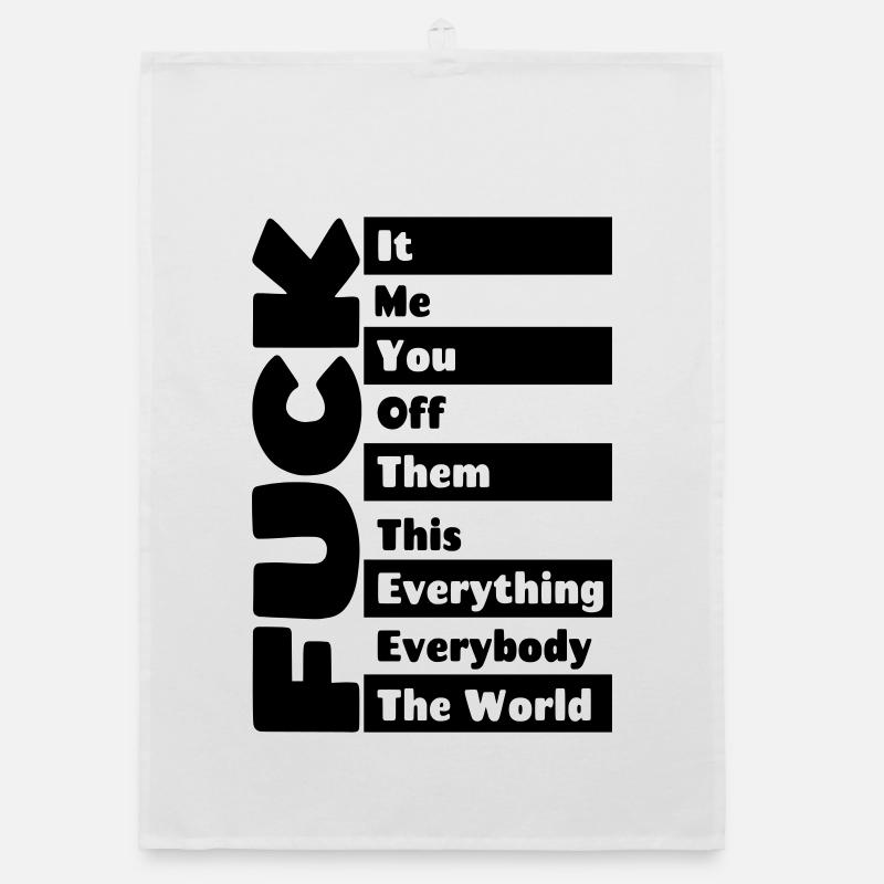 F**k everything # Organic dish towel