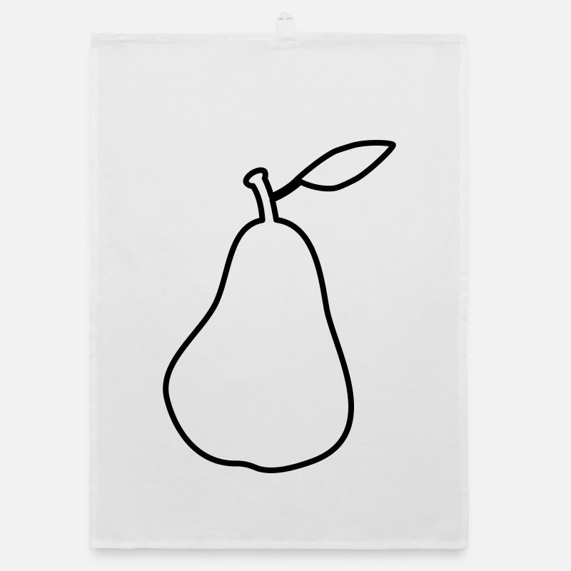 Silhouette Birne Poire Contour Torchon bio