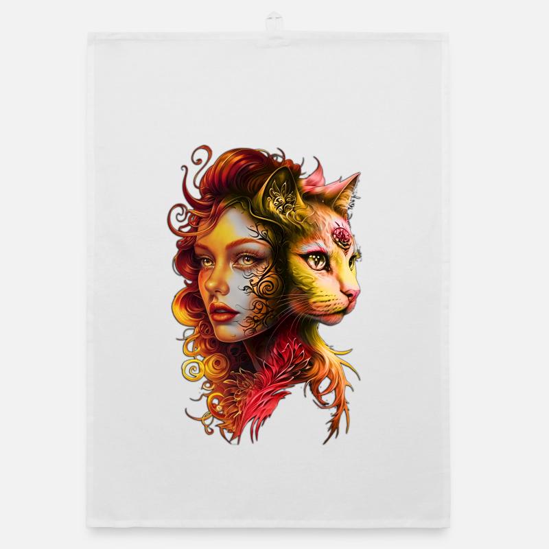 Mystical and Surreal Nature Organic dish towel