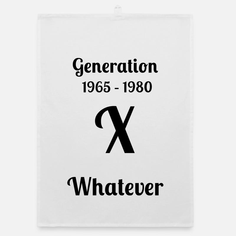 GEN X, was auch immer, - Organic Geschirrtuch - Weiß