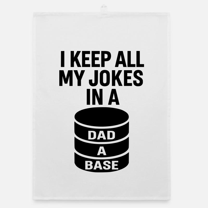 Dad-A-Base - Conception de blagues de papa pour les papas nerds Torchon bio
