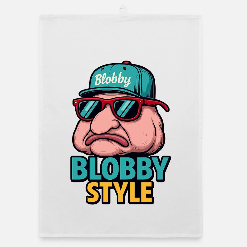 T-shirt de dessins animés Blobby style Torchon bio