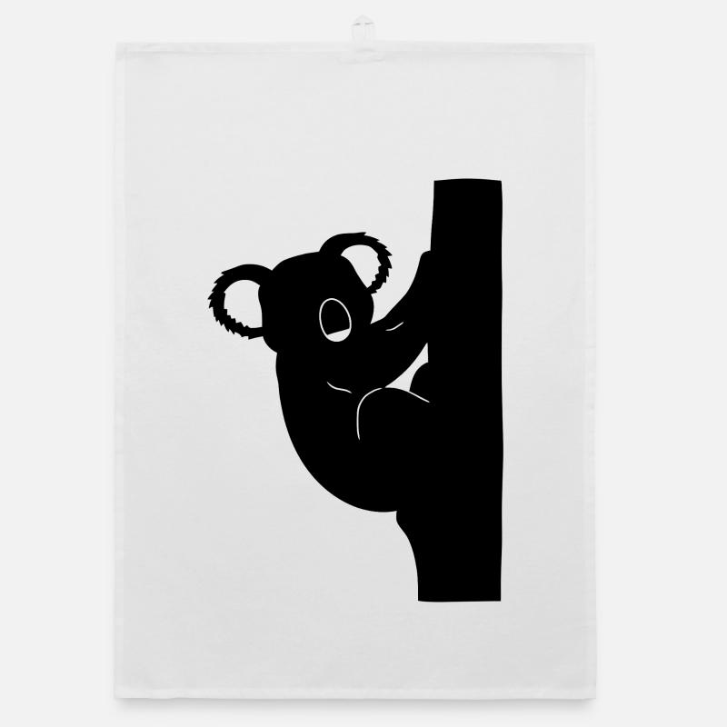 Koala Silhouette Climber Organic dish towel