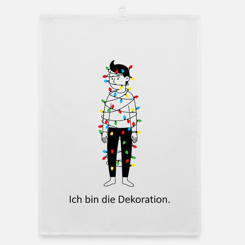 I am the decoration. Organic dish towel