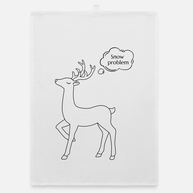 Snapped Christmas deer Organic dish towel