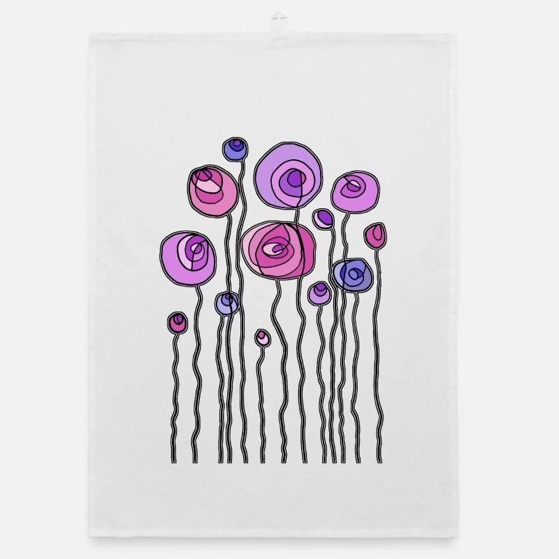 Flowers Organic dish towel