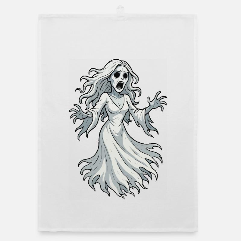 The Scream woman Edvard Munch Organic dish towel